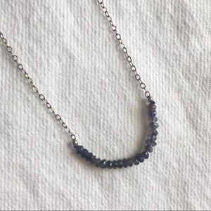 Labradorite Sterling Silver Necklace 16-18”